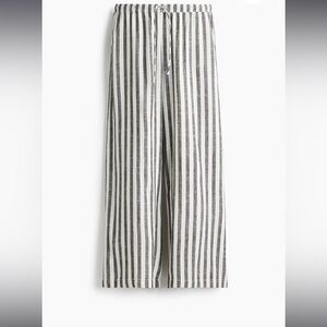 H&M Divided Monochrome Striped Wide Leg Pants size Large